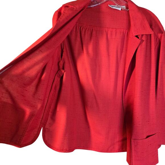 Personal 16 Red Open Blazer/Topper [050] - Picture 4 of 8